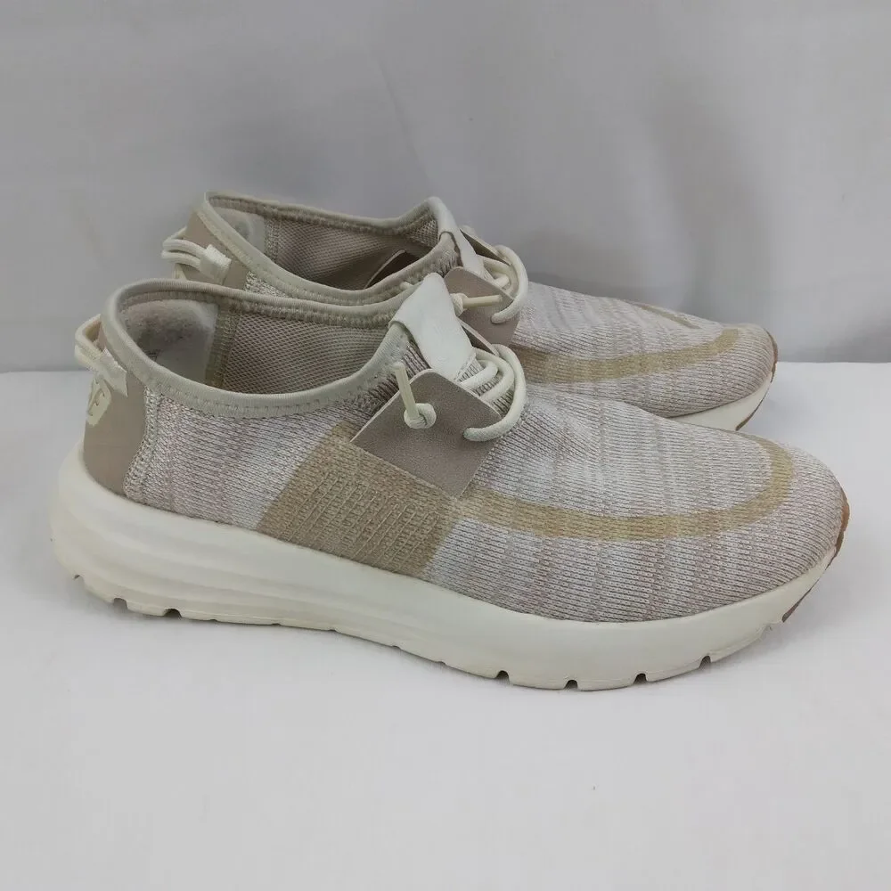 Hey Dude Sirocco Slip On Shoes Sneakers Neutral Beige Comfort Casual Women's 7